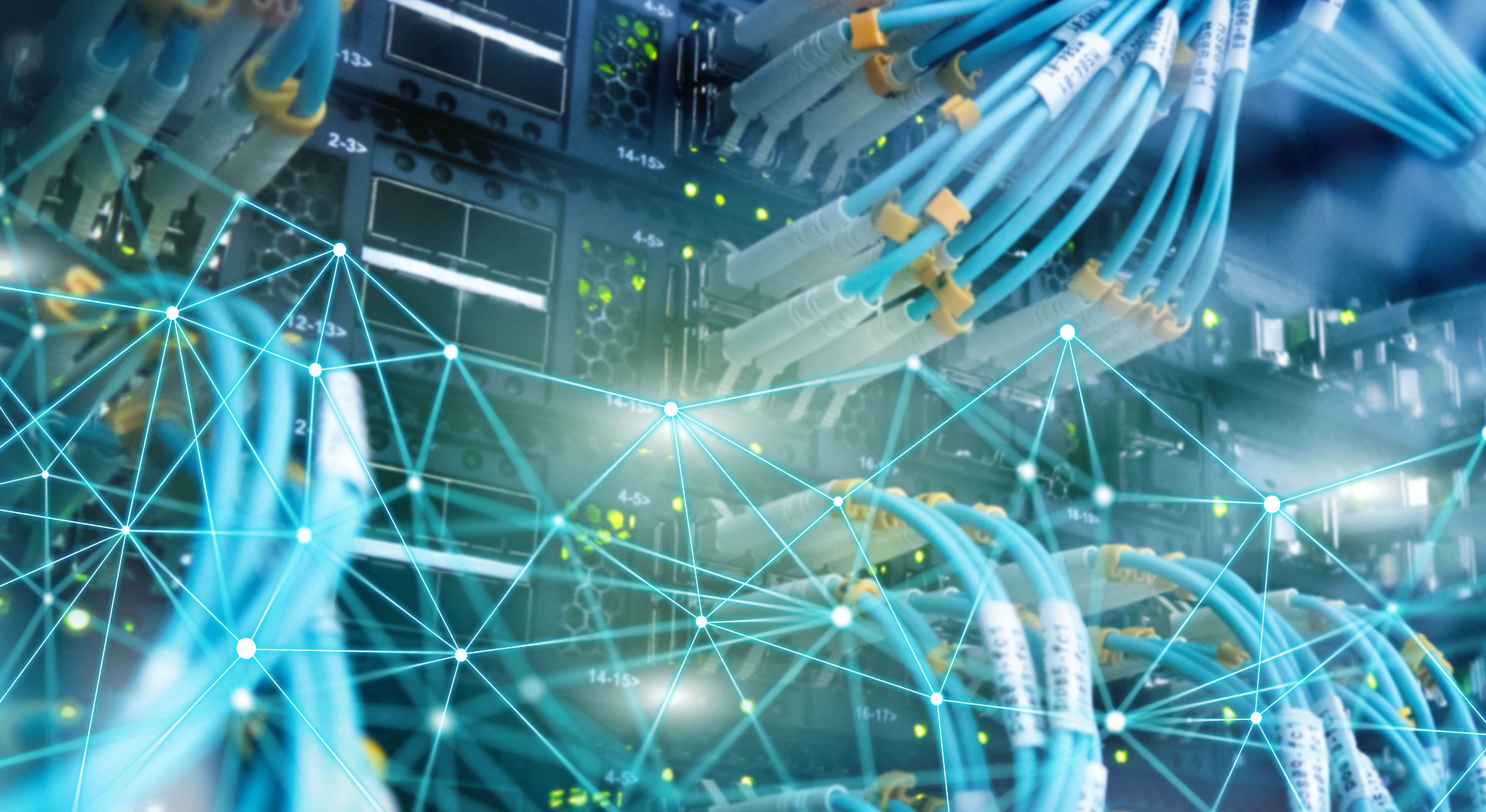 Telecommunication global network structure and networking concept on panoramic server background